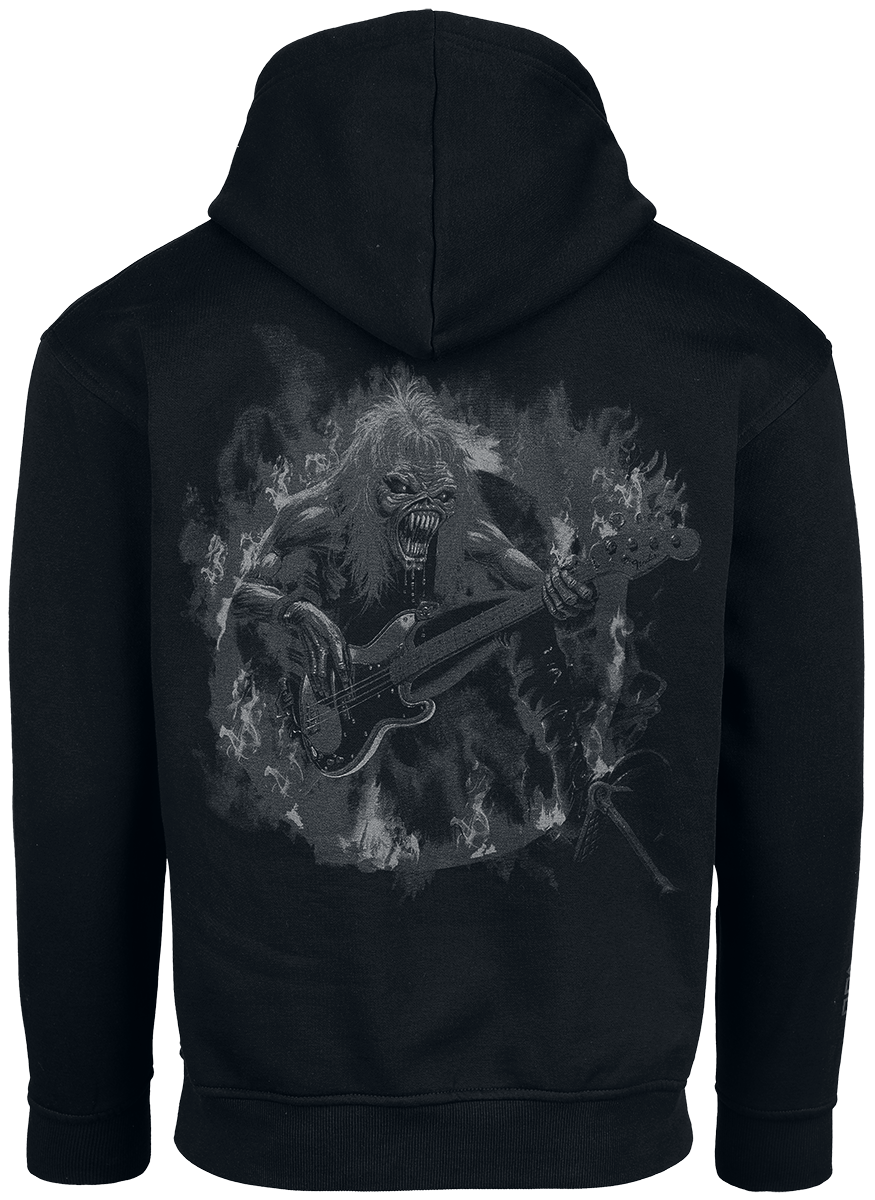 Iron Maiden Fear Lives Flames Hoodie black - Image 3