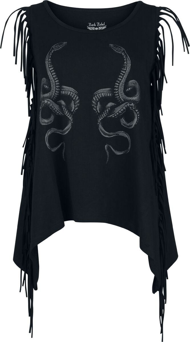 Rock Rebel by EMP Top with fringes Top black - Image 2