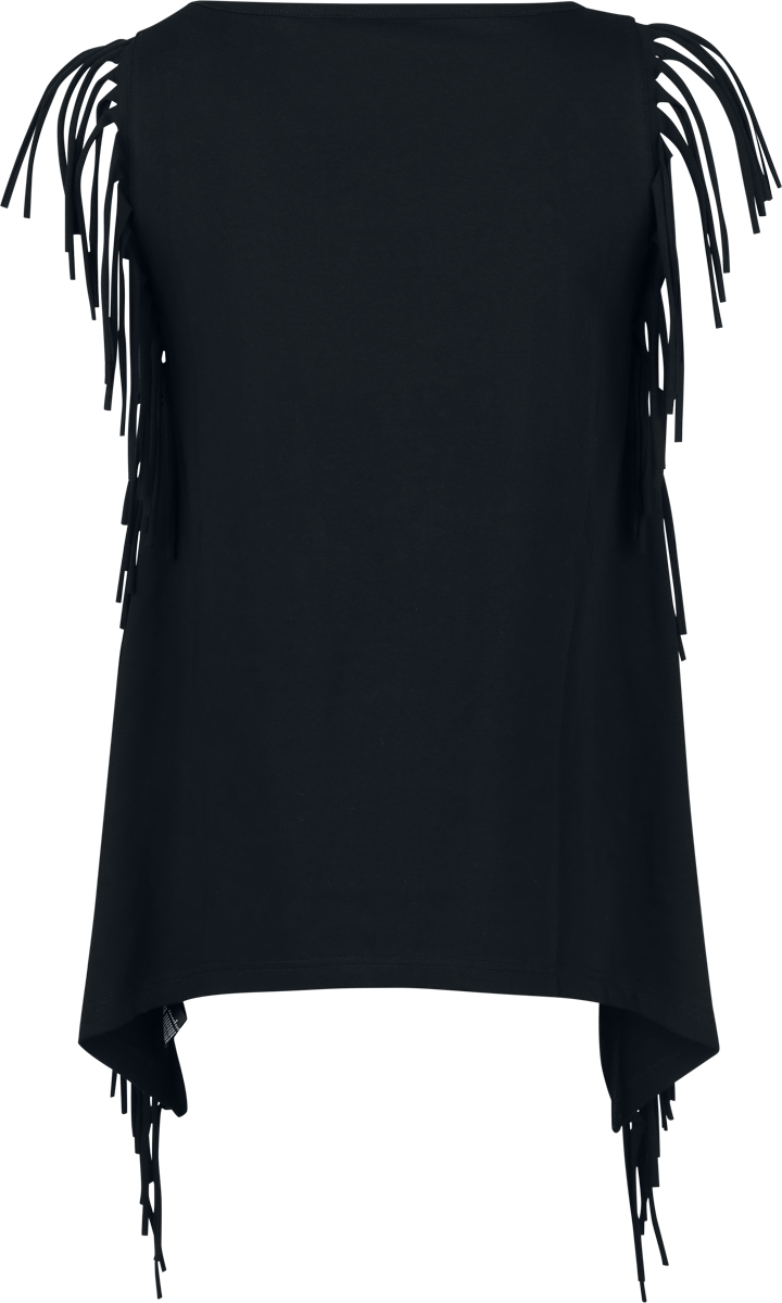 Rock Rebel by EMP Top with fringes Top black - Image 3