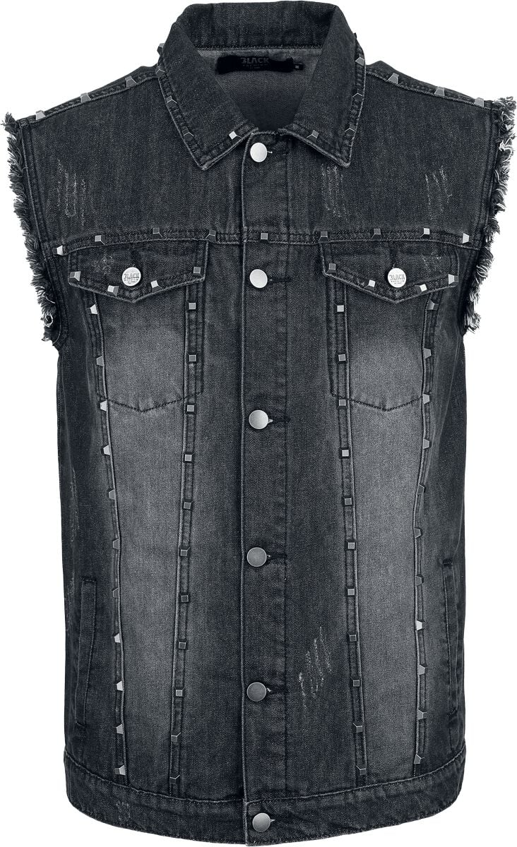 Black Premium by EMP Vest with pyramid studs Vest black - Image 2