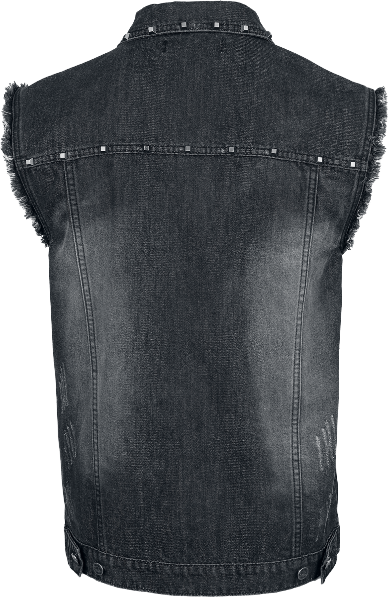 Black Premium by EMP Vest with pyramid studs Vest black - Image 3