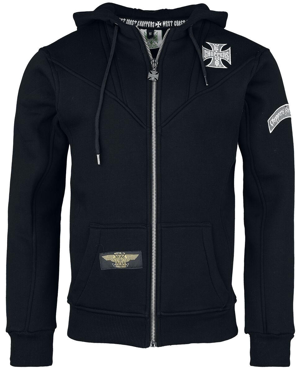 West Coast Choppers WCC OG Classic Panel Zip Hoodie Hoodie Jacket black - Image 2