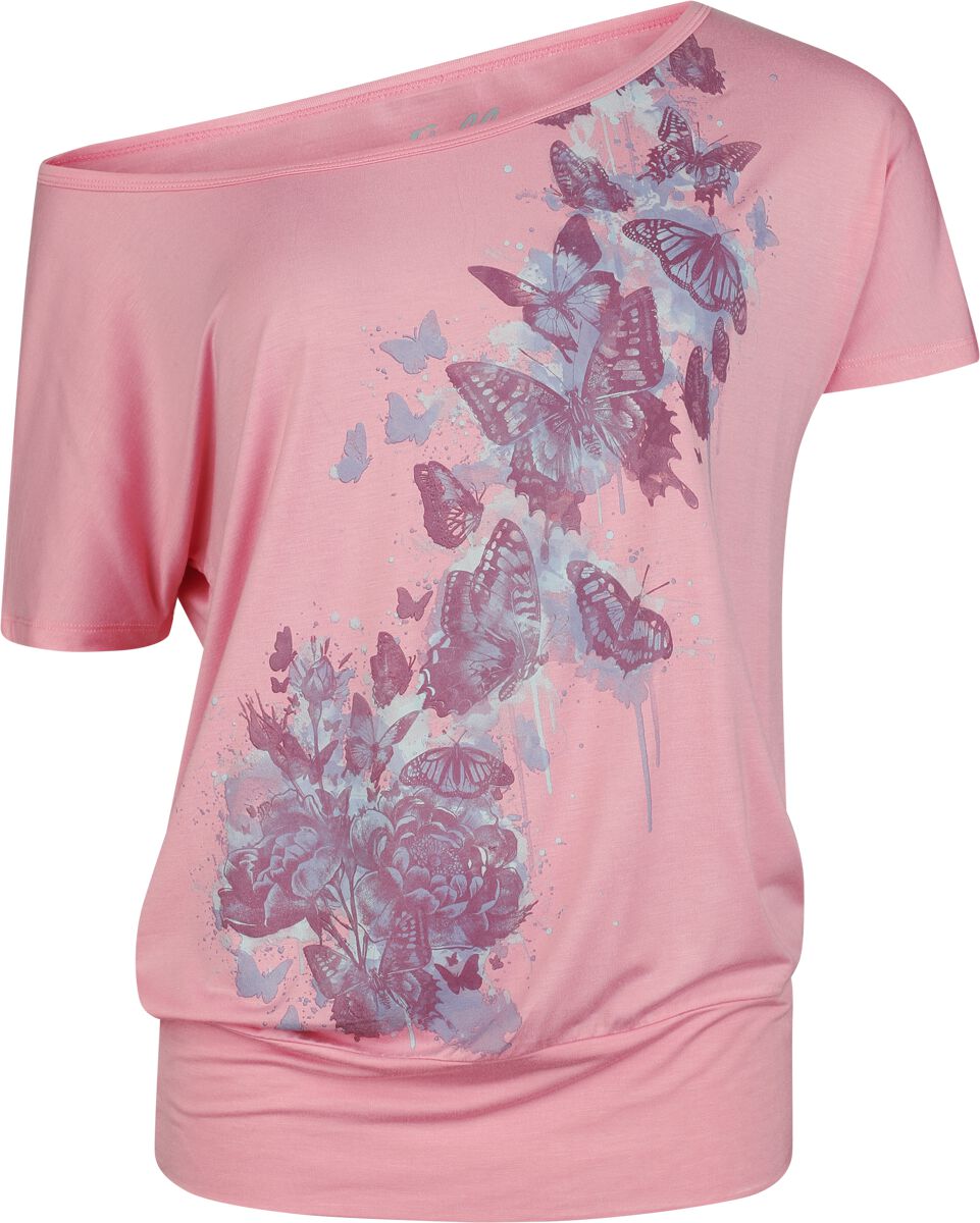 Full Volume by EMP T-shirt with Butterfly front print T-Shirt light pink - Image 2