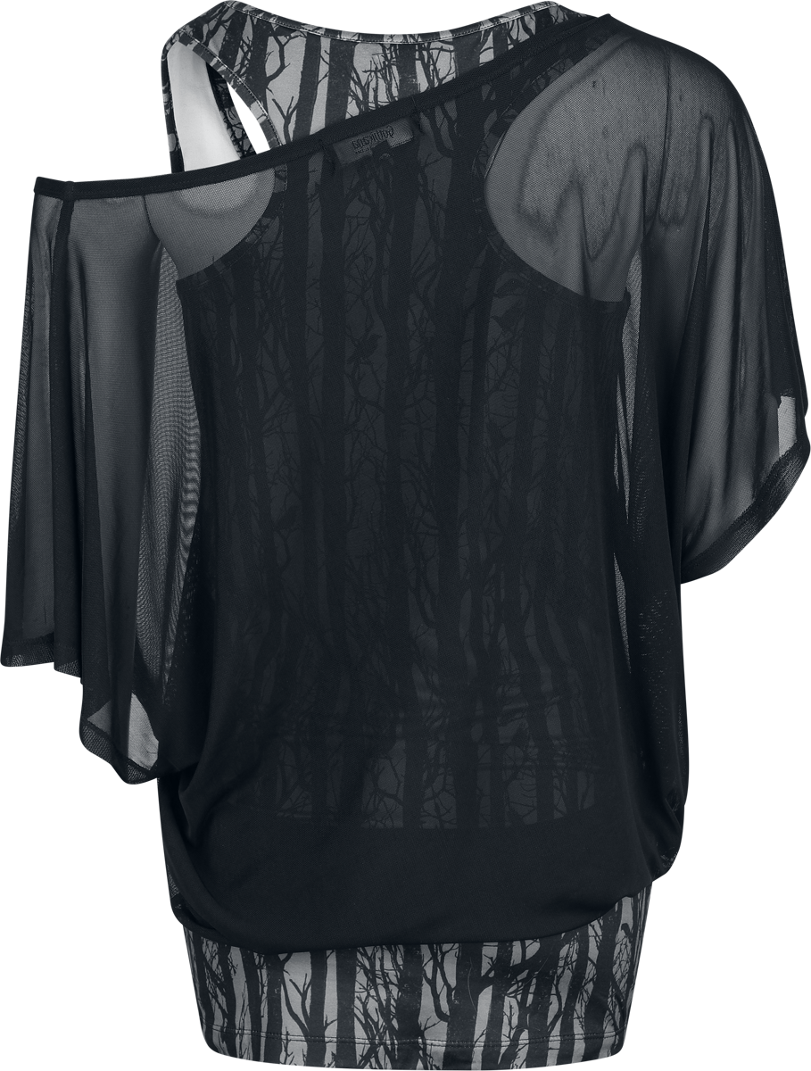 Gothicana by EMP Top and Vest T-Shirt black - Image 3
