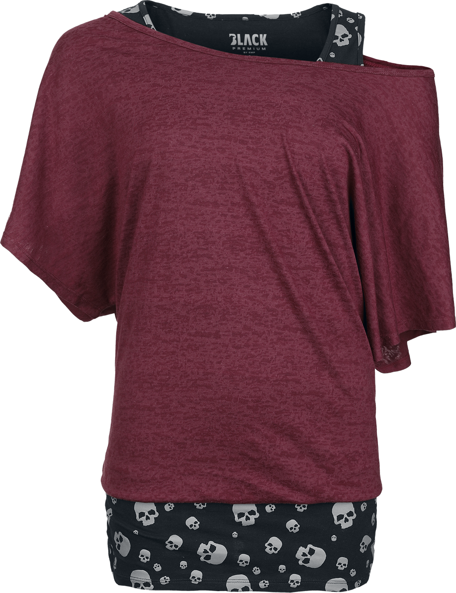Black Premium by EMP Double Pack T-shirt and Top T-Shirt black bordeaux - Image 3