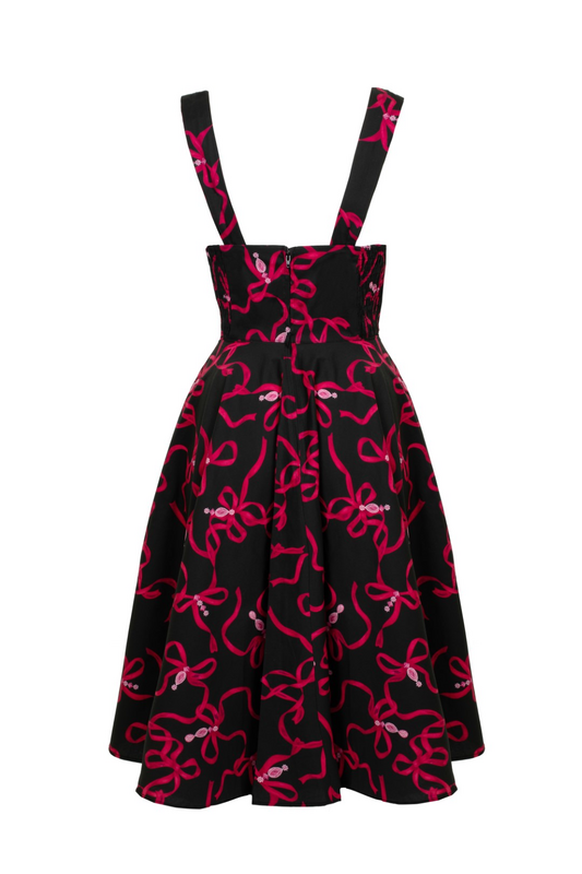Hell Bunny Bownita Dress Midi Dress black pink - Image 3