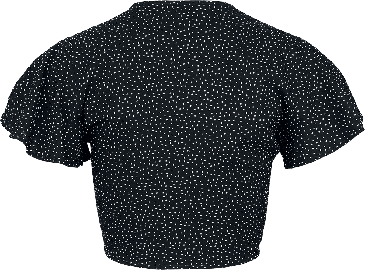 Banned Retro Lola Crop Top Blouse black white - Image 3