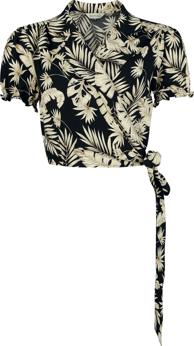 Banned Retro Yvette Blouse Blouse black brown - Image 3