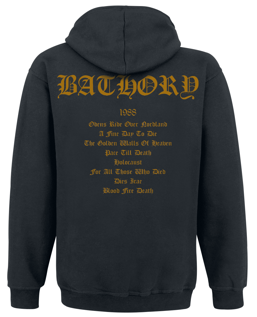 Bathory Blood Fire Death Hoodie black - Image 3