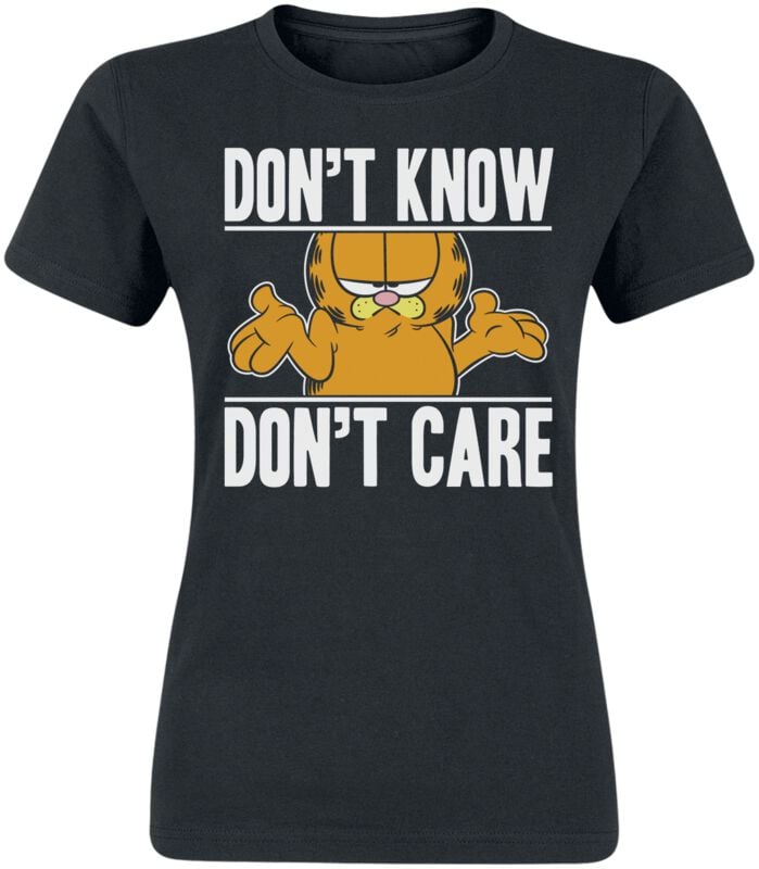 Garfield Don't Know - Don't Care T-Shirt black - Image 2