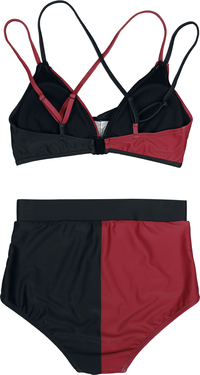 Batman Harley Quinn Stars and Diamonds Bikini Set red black - Image 3