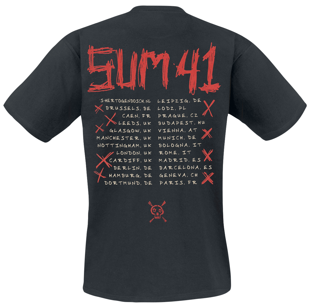 Sum 41 Fuck Sum 41 - Tour Shirt 2024 T-Shirt black - Image 3