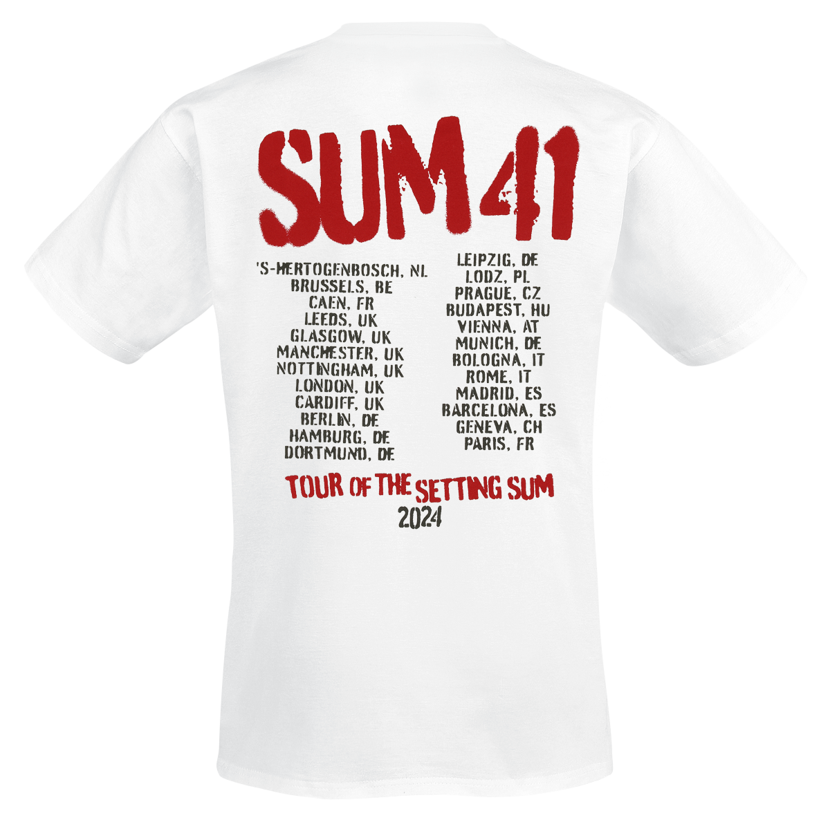 Sum 41 Spray Paint - Tour Shirt 2024 T-Shirt white - Image 3