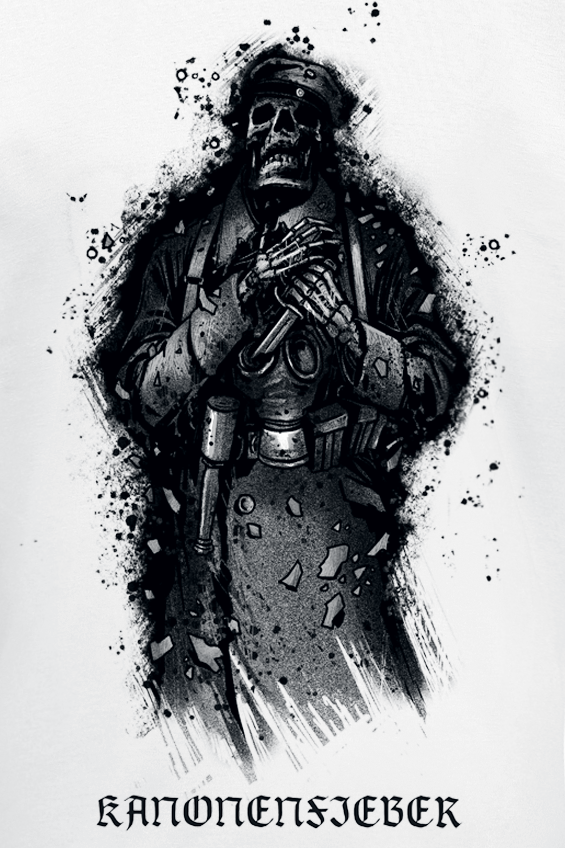 Kanonenfieber Soldatengrab T-Shirt white - Image 3