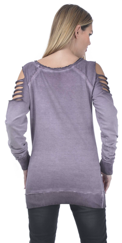 Rock Rebel by EMP Long-sleeve Shirt purple - Image 3