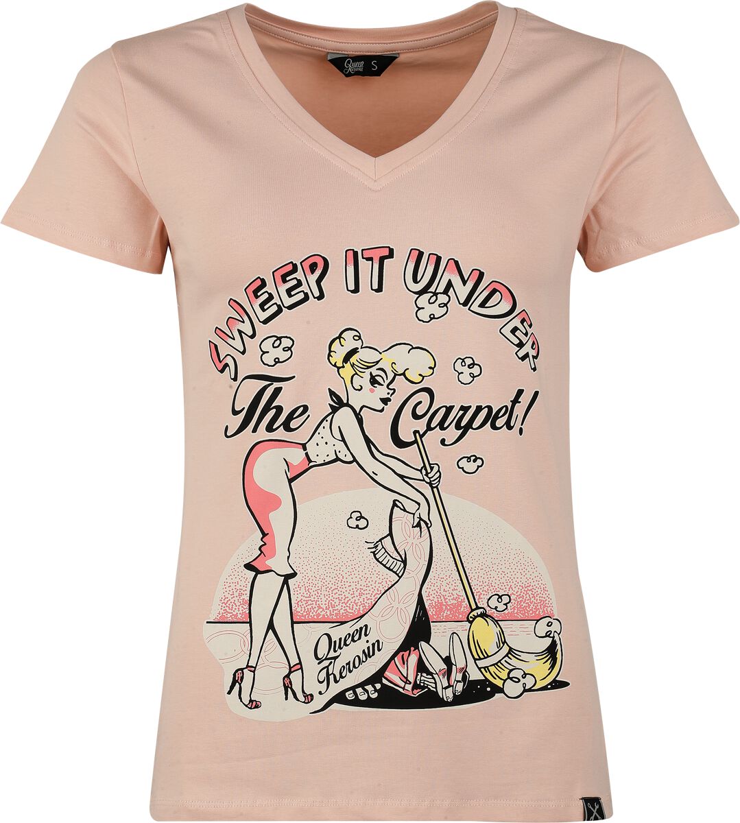 Queen Kerosin Sweep it under the carpet T-Shirt light pink - Image 2