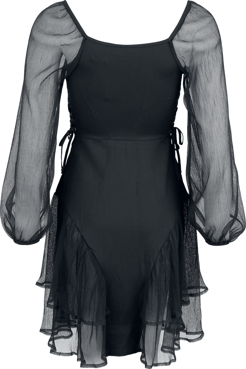 Jawbreaker Crinkle Mesh and Jersey Mini Dress Midi Dress black - Image 3