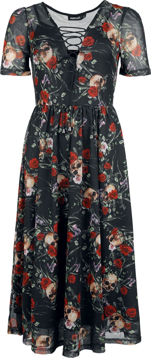 Jawbreaker Skull in Rose Mesh Dress Maxi Dress multicolour - Image 2