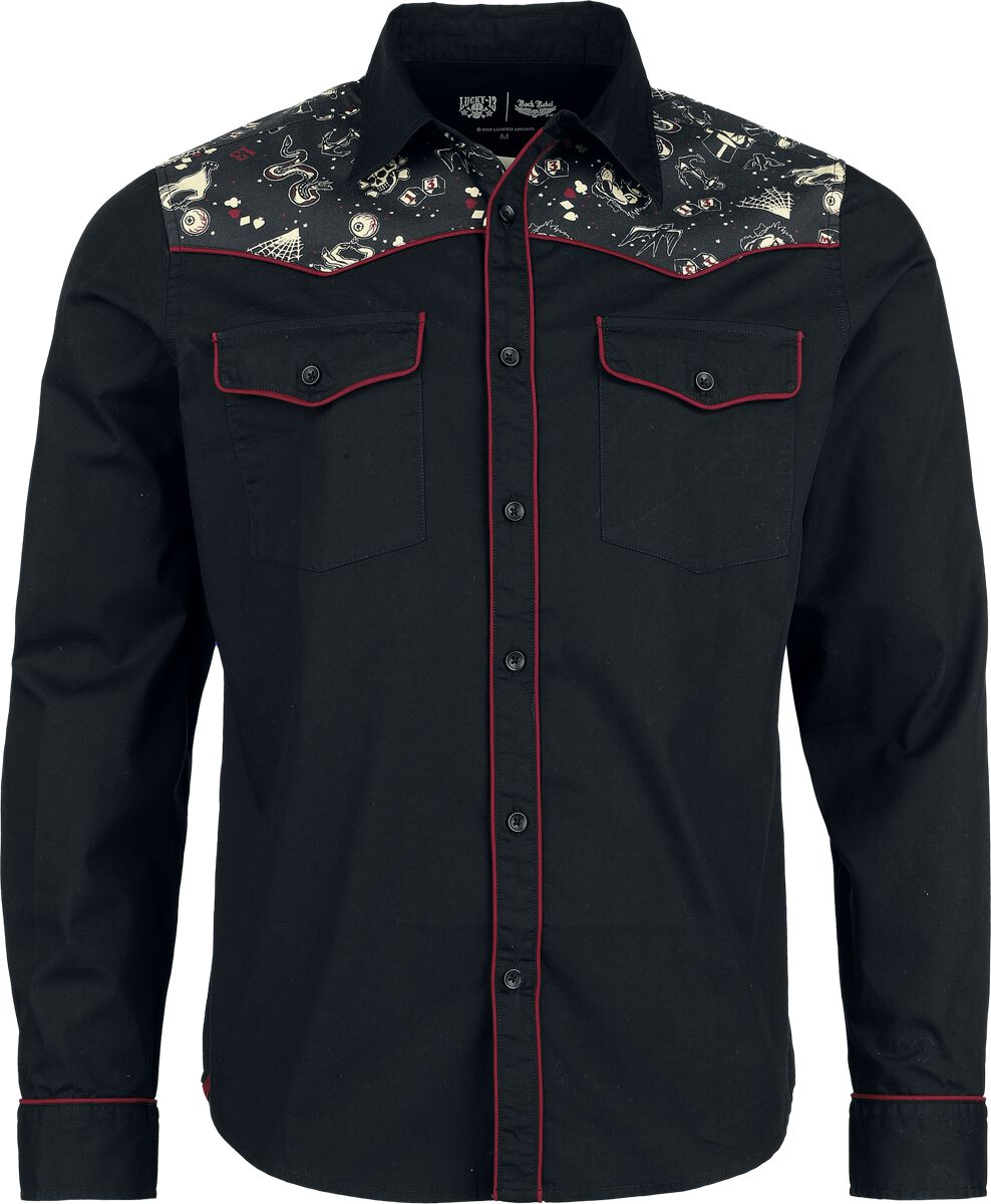 Rock Rebel by EMP Rock Rebel X Lucky 13 - Shirt Longsleeve black - Image 2