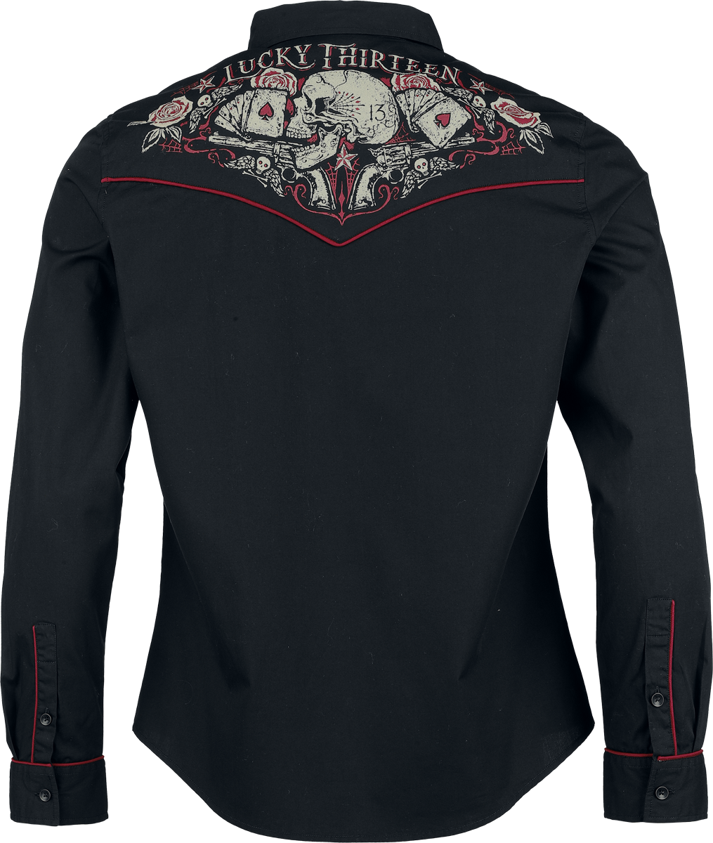 Rock Rebel by EMP Rock Rebel X Lucky 13 - Shirt Longsleeve black - Image 3