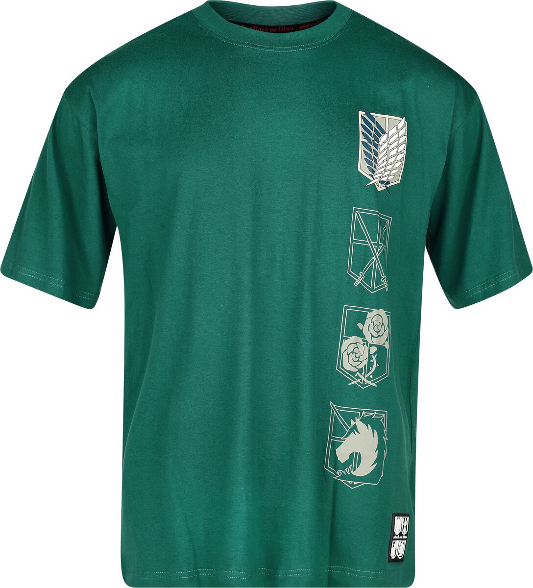 Attack On Titan Wings of Freedom - Oversized T-Shirt green - Image 2