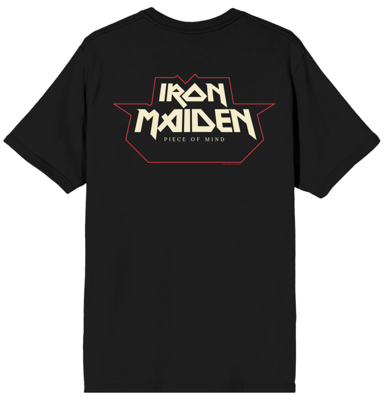 Iron Maiden Piece Of Mind - Comics Retail V3 T-Shirt black - Image 3