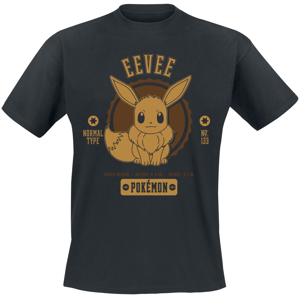 Pokémon Eevee T-Shirt black - Image 2