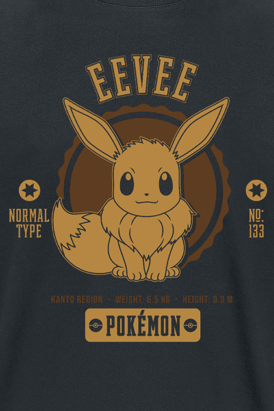 Pokémon Eevee T-Shirt black - Image 3