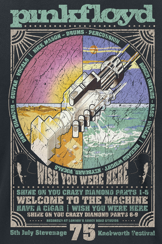 Pink Floyd WYWH Tracklist T-Shirt black - Image 3