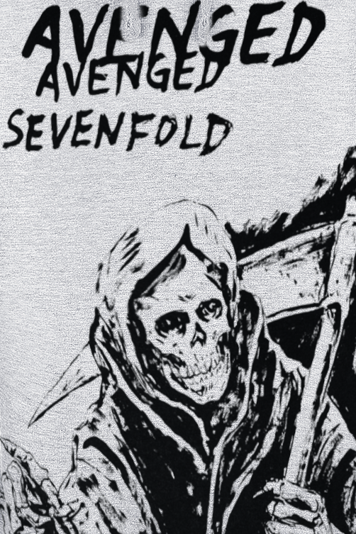 Avenged Sevenfold Scheleton Hoodie mottled grey - Image 3