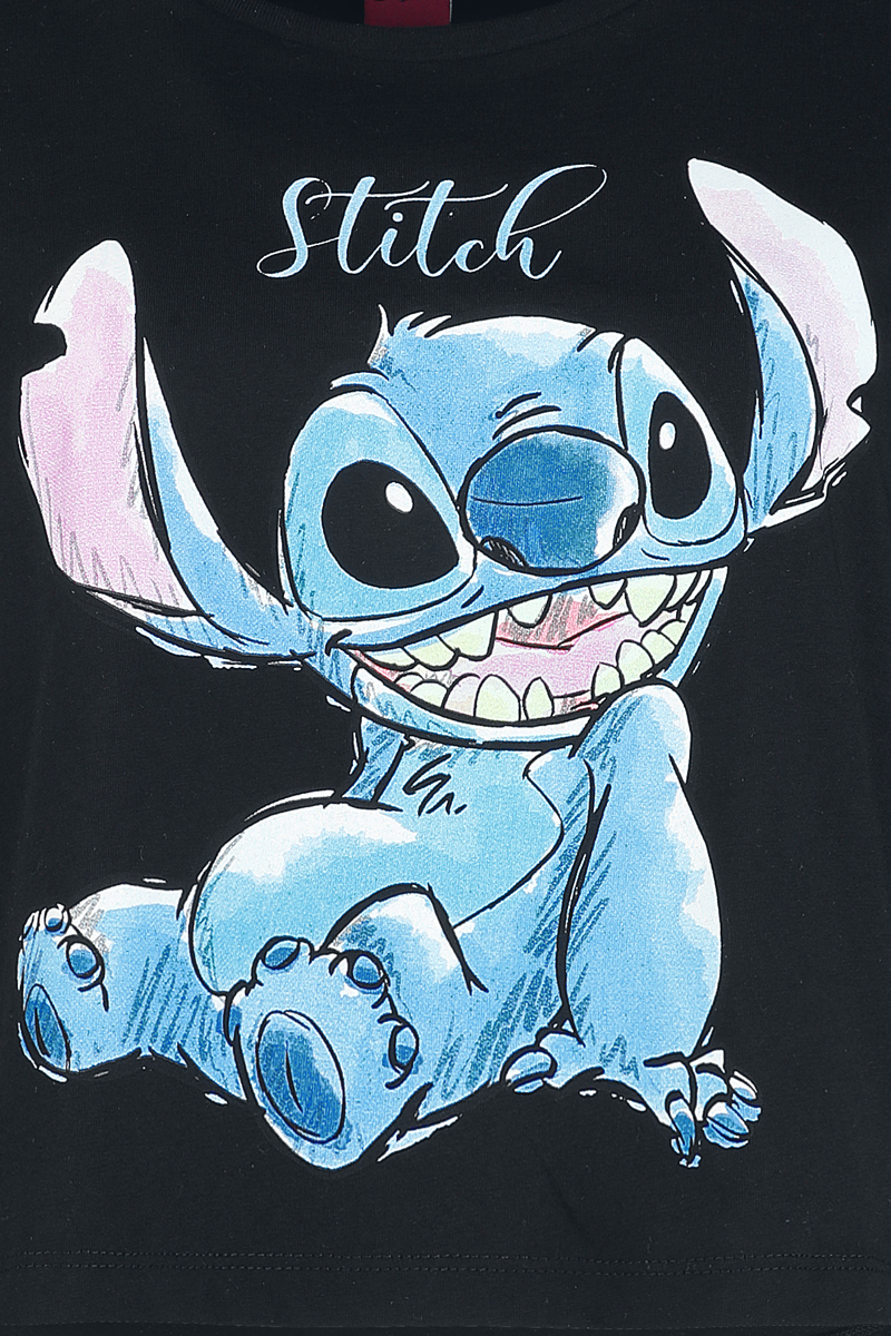 Lilo & Stitch Stitch T-Shirt black - Image 3