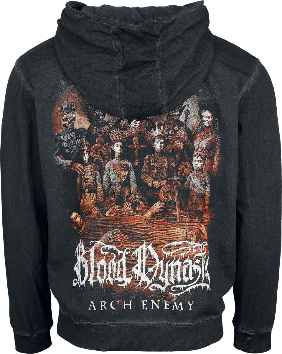 Arch Enemy Blood Dynasty Hoodie Jacket anthracite - Image 3