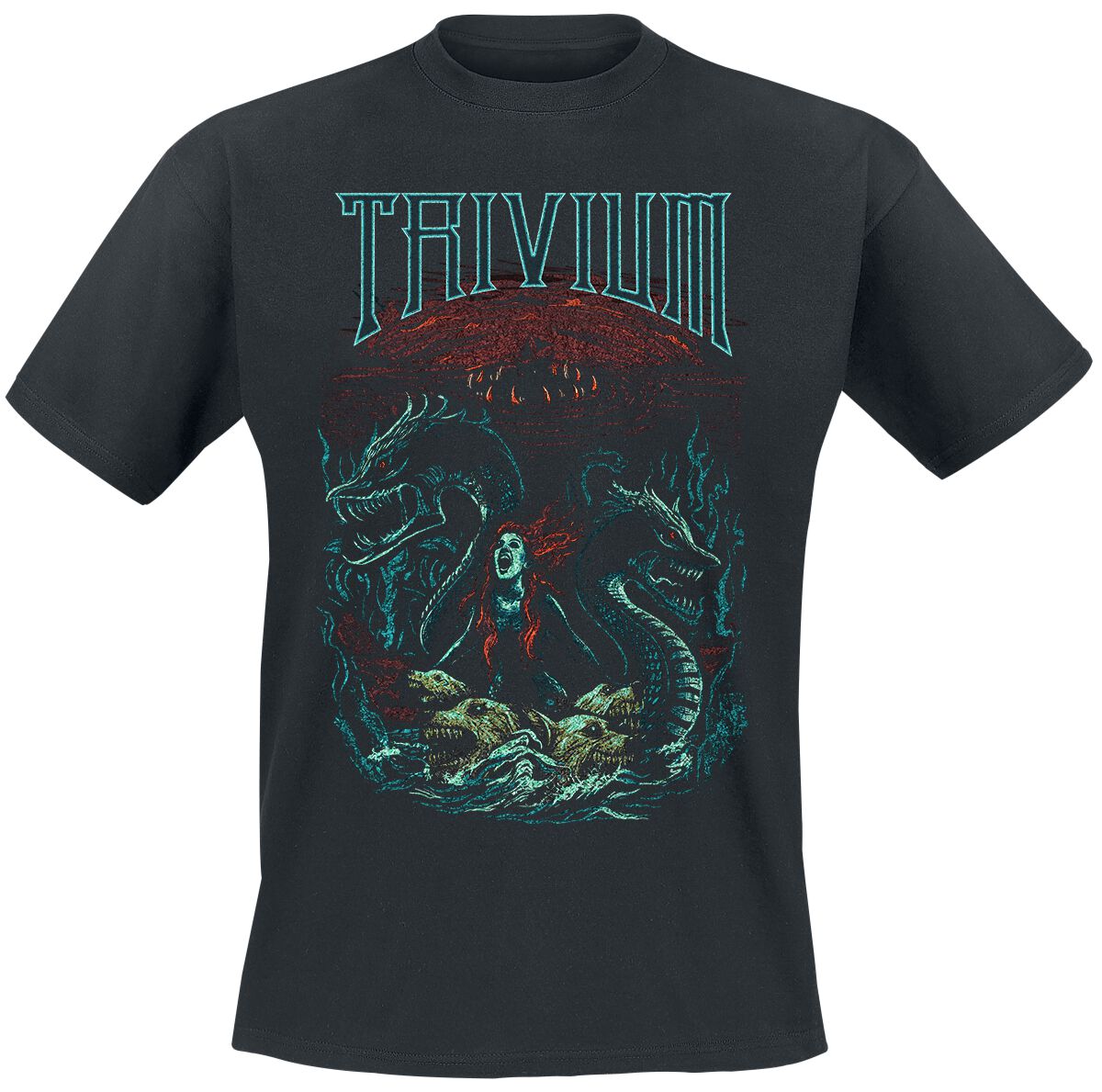 Trivium Dragon Mermaid T-Shirt black - Image 2