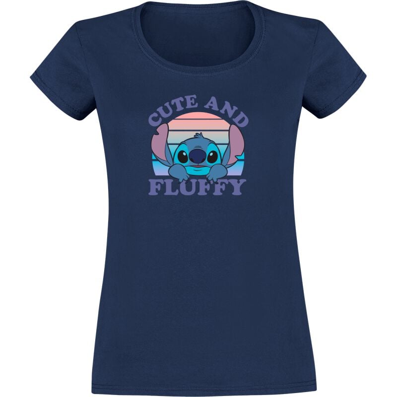 Lilo & Stitch Cute and Fluffy T-Shirt navy - Image 2