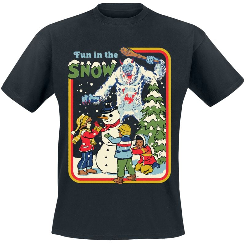 Steven Rhodes Fun in the snow T-Shirt black - Image 2
