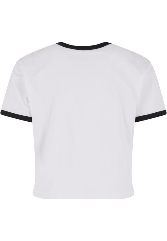 Urban Classics Ladies' Contrast Retro T-shirt T-Shirt white black - Image 3