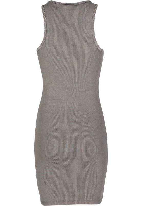 Urban Classics Ladies' Washed Look Ribbed Jersey Dress Mini Dress grey - Image 3