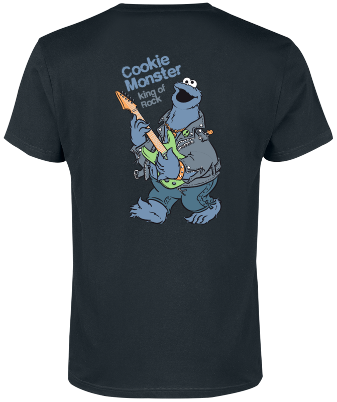 Sesame Street Cookie Monster - King of Rock T-Shirt black - Image 3