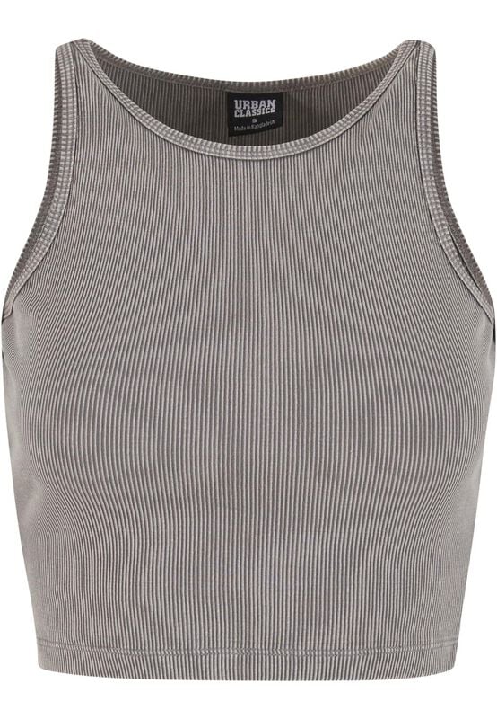 Urban Classics Ladies' Washed Rib Jersey Cropped Top Top grey - Image 2