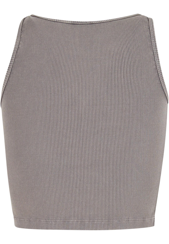 Urban Classics Ladies' Washed Rib Jersey Cropped Top Top grey - Image 3