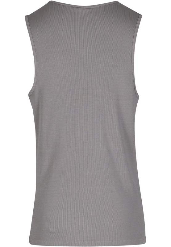 Urban Classics Washed Look Ribbed Vest Tanktop grey - Image 3