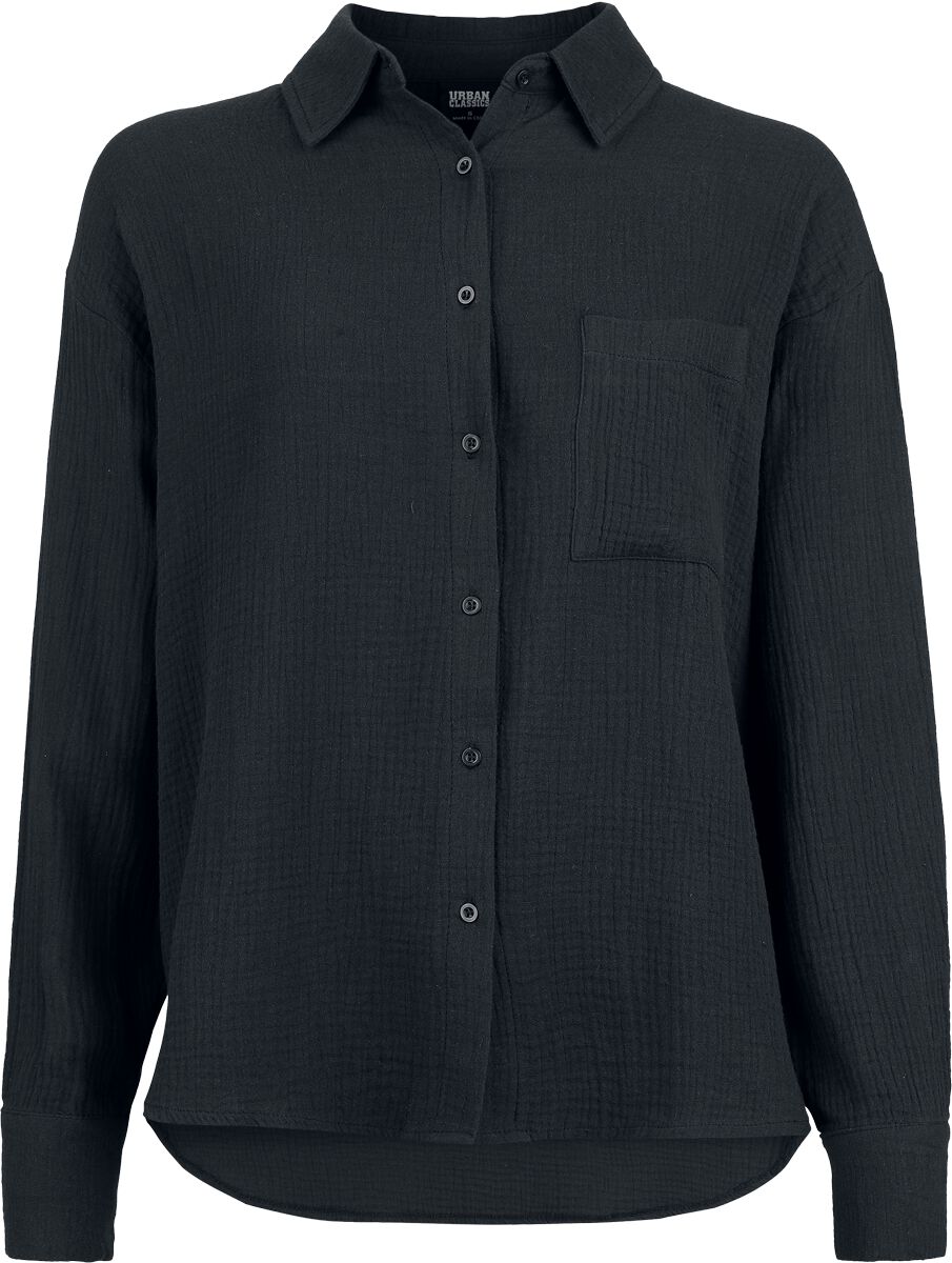 Urban Classics Ladies' Oversized Musselin Blouse Longsleeve black - Image 2
