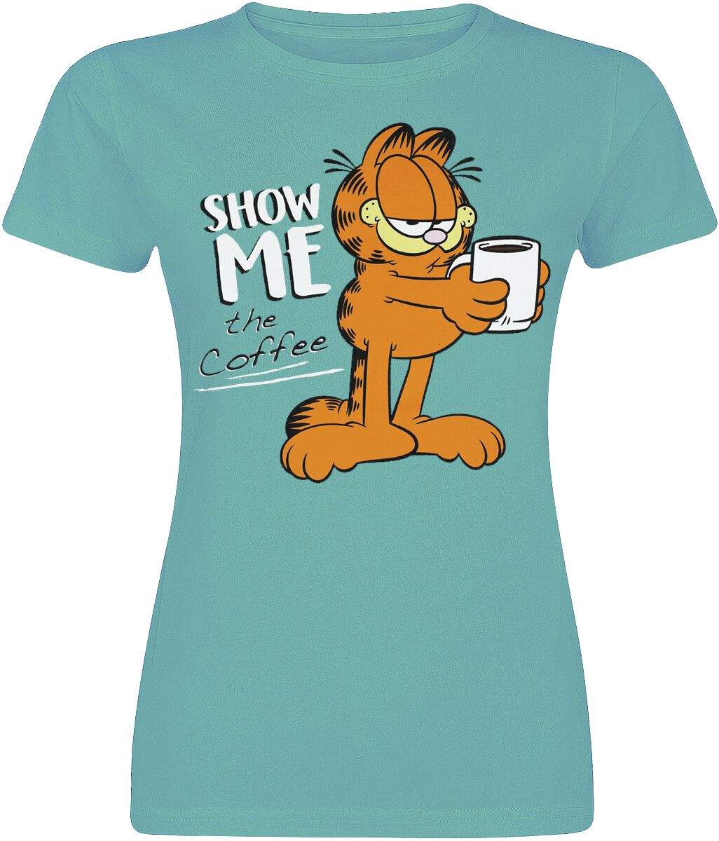 Garfield Show me the coffee T-Shirt turquoise - Image 2
