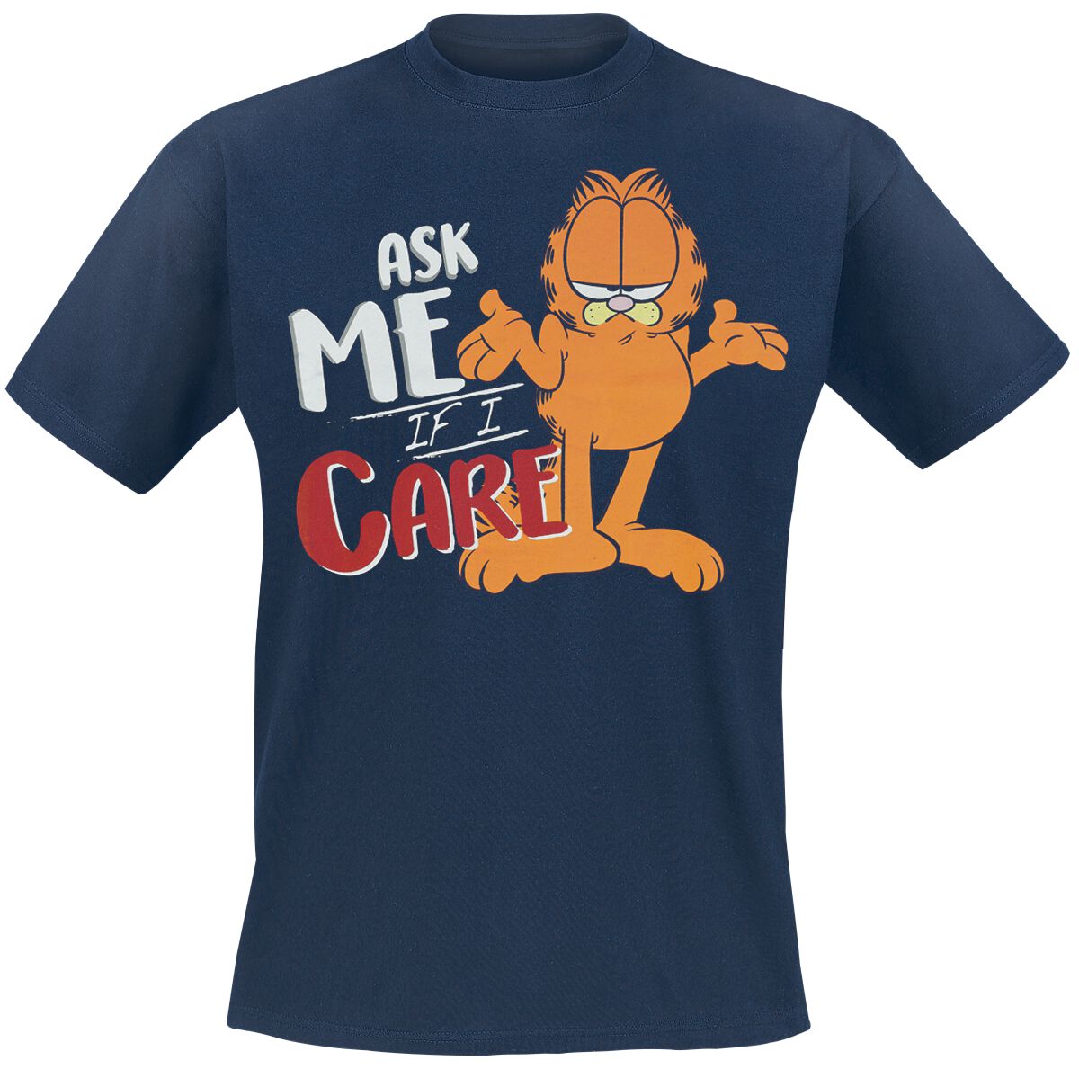 Garfield Ask me if I care T-Shirt blue - Image 2