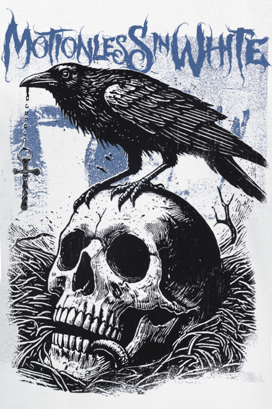 Motionless In White Crow T-Shirt white - Image 3