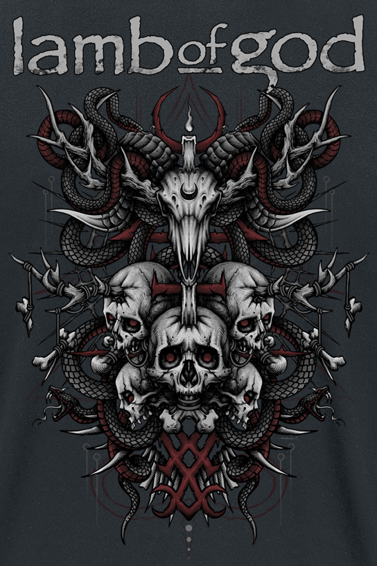 Lamb Of God Antler Crest T-Shirt black - Image 3