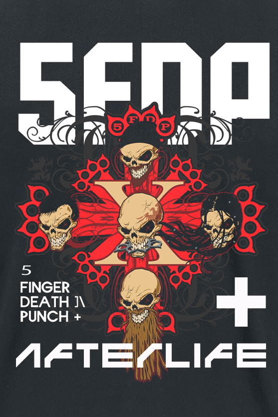 Five Finger Death Punch Retro Afterlife T-Shirt black - Image 3