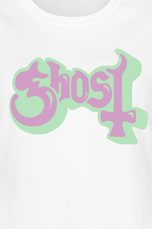 Ghost Bubble Logo T-Shirt white - Image 3
