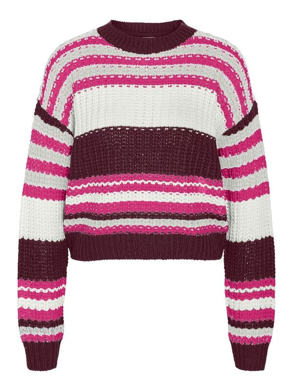 Noisy May NMCHARLIE L/S O-NECK STRIPE KNIT NOOS Knit jumper multicolour - Image 2