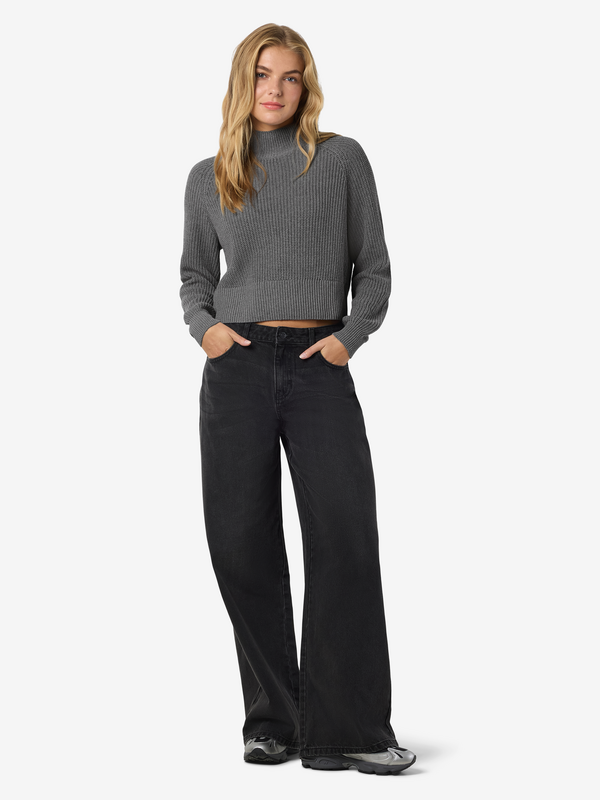 Noisy May NMDARA L/S HIGH NECK KNIT FWD NOOS Knit jumper grey - Image 3